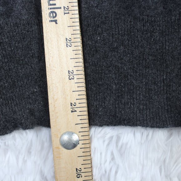 M&S Autograph Colour Block 100% Cashmere Crewneck Gray Sweater Size 14 - Picture 7 of 8